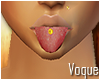 [V] Gold Tongue Piercing