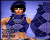 ZED- Sexy Winter Top Blu