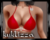 (KUK)red heart bikini