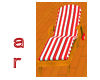 Red Striped Lounger