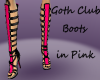 Goth Club Boots - Pink
