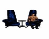 Blue Club chairs
