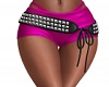 Stud Shorts-Hot Pink