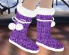 Kawaii Purple Knit Boots