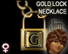Gold Lock Necklace G (F)