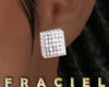 Cube Stud Earring Iced