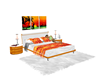 tropical bed orange