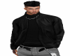black leather jacket