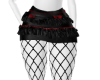 Black Red Net Bow Skirt