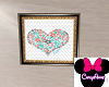 Teal & Coral Heart Pic