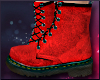 Red Combat Boots