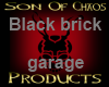 Black brick garage
