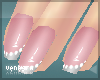 V ~ Glossy Pink nails !