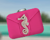 Pink Seahorse Clutch