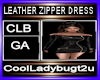 LEATHER ZIPPER DRESS