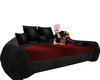 Black Red SofaBed