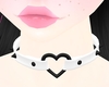 P! Heart Collar - W/B