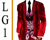 LG1  Red 3 Piece Suit
