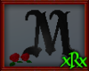 Gothic Letter M Roses