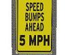 speed bump 5 mph sign