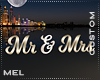 Mel*Mr & Mrs Sign Cstm F