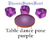 Table dance pose purple