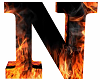 3D Letter N Fire