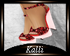 K:Flowers Red Sandals