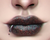 M. Lips Black Glitter