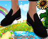 (A) Black Loafers