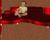 !   RED SOFA WITH POSES