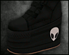 -A- Alien Black Sneakers