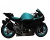 Black Teal Motorcycle