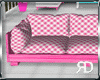 Pink PLaid Sofa