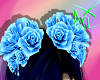 *V* Hair Roses Blue