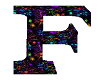 Letter F Neon Spider&Web