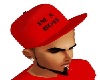 RED FITTED HAT . BO$$