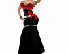 Red/Black long dress