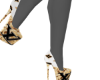 *LV*White/Gold Heels
