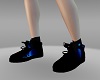 black neon blue sneakers