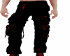 black and red punk pants