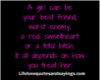 A girl can be