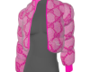 dark pink puffer crop