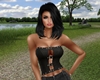 Black Leather Corset Top