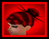 red hair bun/spikes