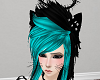 Black/Teal Hair