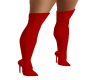 red skirt boots