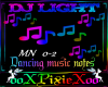 Music notes dj light