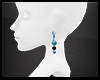 Blue bead earrings