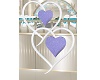 purple wedding hearts